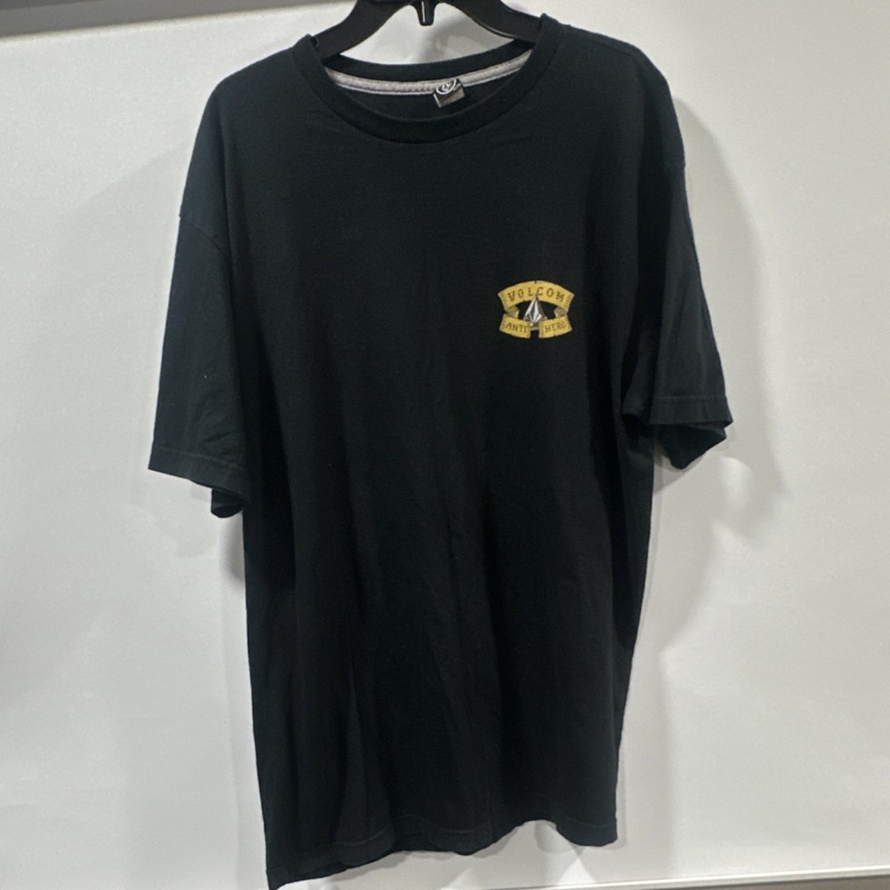 Volcom Eagle Back Graphic Logo Black Cotton Knit Men’s T-Shirt Size XL