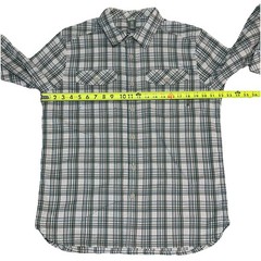 Stio Men’s Medium Long Sleeve Button Up Plaid Shirt Chest Pockets Stretch