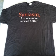 Lonely Ghost SARCASM Tee Size Unknown Used Heavy Cotton Used