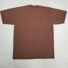 Brown Basic T-Shirt Men’s Thick Short Sleeve Crewneck Classic Casual