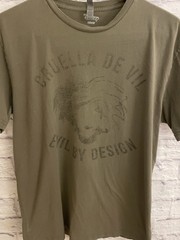 DISNEY Army Green T Shirt Cruella de Vil 101 Dalmatians Men’s Sz Large L