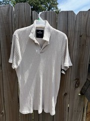 Hollister Ribbed Polo Shirt Men’s Large