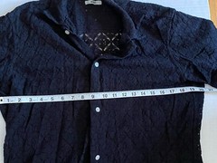 Bode Black Tile Lace Button Up Cotton Blend Shirt Small Medium