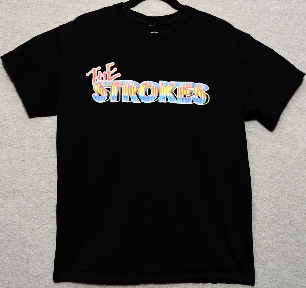 The Strokes 2022 North America Tour Medium Black Tee Shirt 20.5″ W X 28″ L