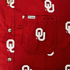 Columbia Ohio University Red Fishing Shirt Size XXL Button Up Short Sleeve