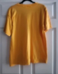 BE Vintage Basic Essentials Men M T-Shirt V-Neck Mustard Short Sleeve (Flaw)