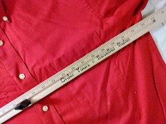 Chaps Red Cotton Polyester Twill Long Sleeve Classic Fit Dress Shirt L VTG NWOT