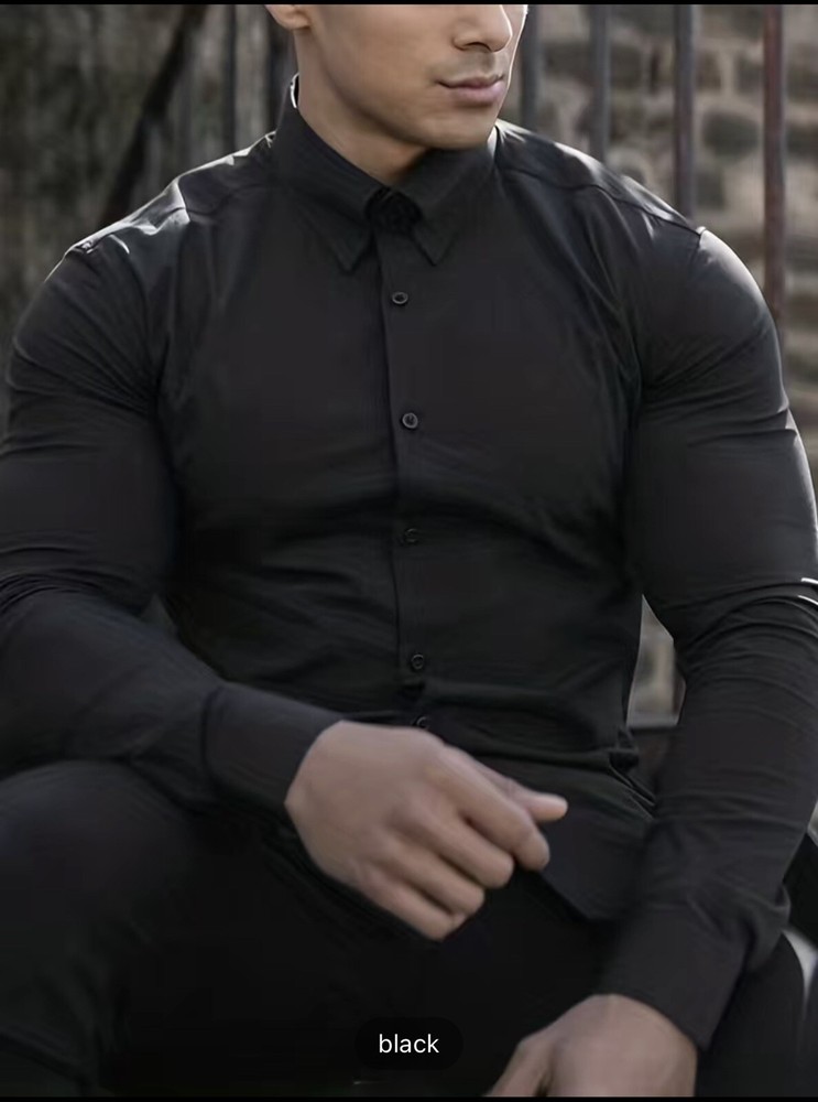 Comfortable and Stylish Men’s Button-Up Shirt for Spring, Summer, and Autumn