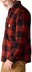 Carhartt Plaid Heavyweight Flannel Men’s Large Red Black Loose Fit Shirt NEW