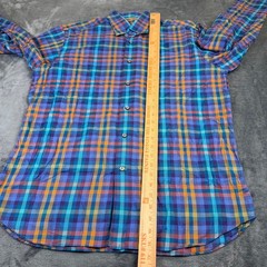Robert Talbott Classic Button Up Shirt Mens Large Multicolor Plaid Long Sleeve