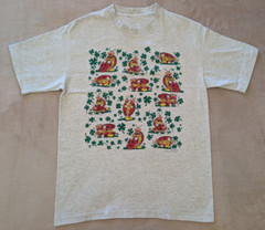 Vintage 1993 Risque Funny Ladybug Positions Four Leaf Clovers Shirt Coast Trends