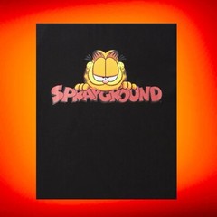 SPRAYGROUND X GARFIELD Collaboration Black Large Adult T-SHIRT Limited Run New