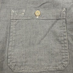 Pendleton Button Up Shirt Large Grey Micro Pattern Short Sleeve Fitted Mens