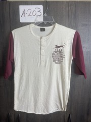 Vintage 80s P.D.H.S Sports Henley T-Shirt Single Stitch Adult Medium White