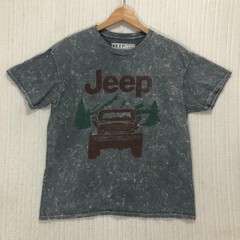 Jeep Spirit 1941 Mens Graphic T-Shirt Grey Mineral Wash Mountain Size M