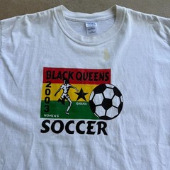 2003 Black Queens Women’s Ghana Soccer Team World Cup Vintage Graphic T Shirt XL