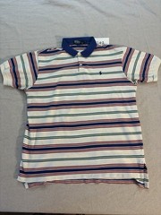 Mens Polo Ralph Lauren Multicolored Short Sleeve Classic Polo Shirt Size Large