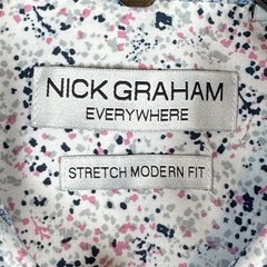 Nick Graham Muti colorl Button Down Shirt – Stretch Modern Fit -2 XL