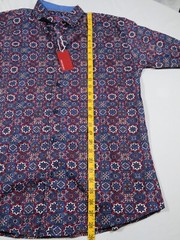 Consequence Men’s Long Sleeve Button-Down Geometric Dress Shirt – Size Medium