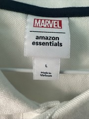Amazon Essentials x Marvel Captain America Embroidered Piqué Polo Shirt Size L