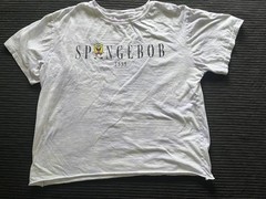 SpongeBob SquarePants White Cotton T-Shirt Size Large
