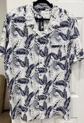 Men’s COOFANDY button down Tropical Beach Bohemian Shirt & Pants Set L