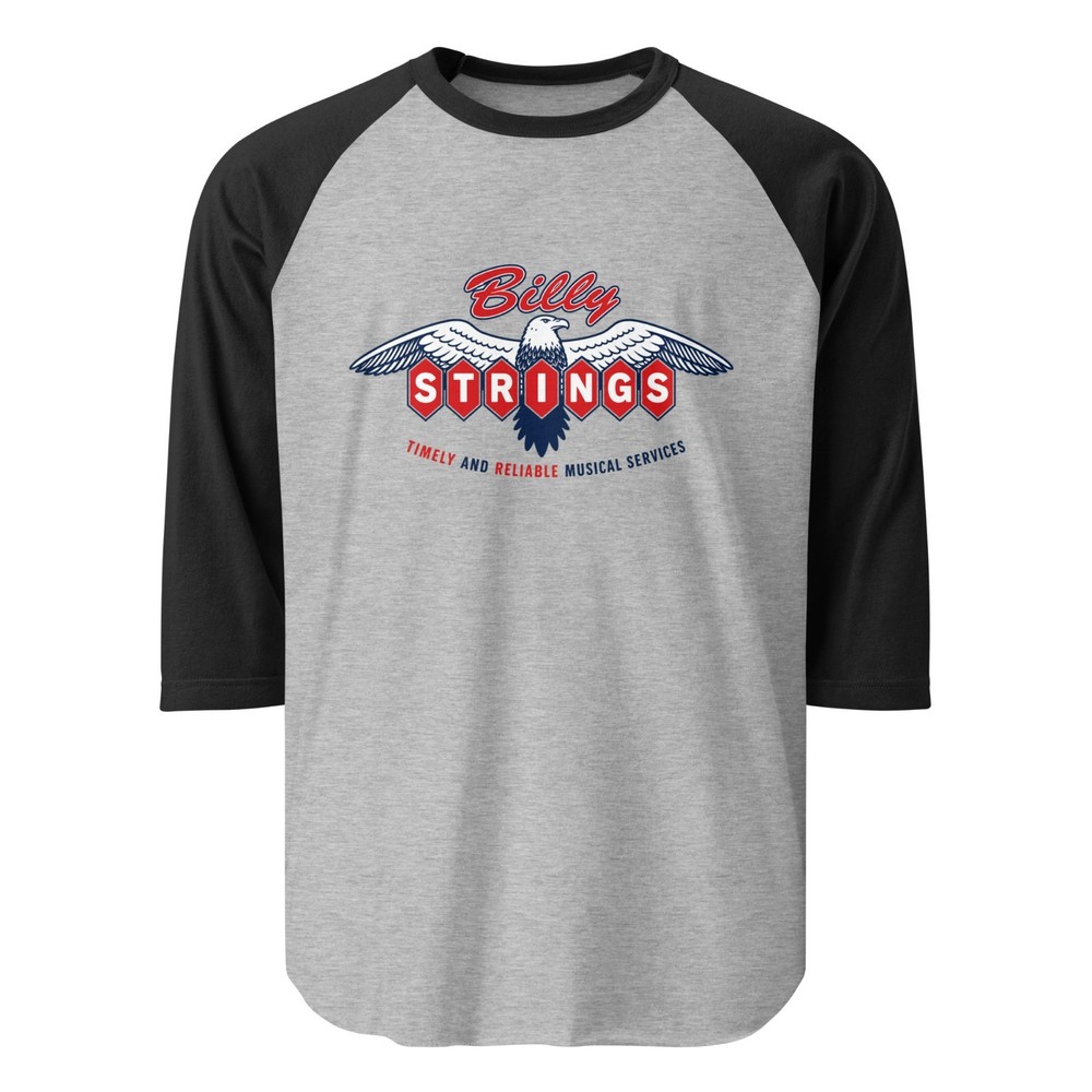 Billy Strings American Eagle Bluegrass Music 3/4 Sleeve Raglan Baseball T-Shirt