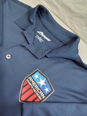 Paragon Mens Large Blue Polo Shirt American Sports Network Golf