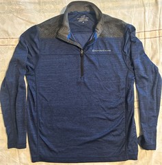 Vineyard Vines Performance Men’s M Heathered Blue/Gray 1/4 Zip Mock Neck