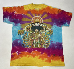 Liquid Blue Jimi Hendrix Axis Bold As Love Graphic T-shirt Men Large Tie Dye