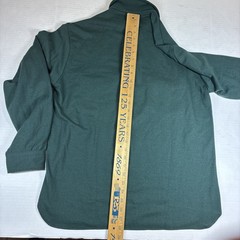 Pendleton 1/4 Zip Wool Shirt Button Pockets Mens Sz Large USA Green