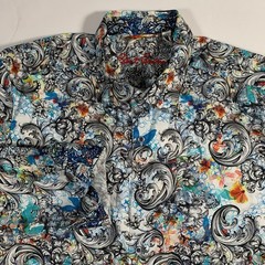 Robert Graham Button Up Shirt 2XL Classic Fit Multicolor Floral Tropical Luxury