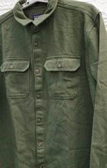New Patagonia FJord Loft Button Up Long Sleeve Shirt Basin Green Size L