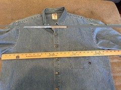 Dickies Denim Chambray Button Up Work Shirt Men’s 2XL Blue 100% Cotton