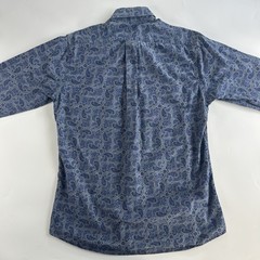 Gitman Bros Blue Paisley Button Down Shirt USA Cotton Men’s Medium Made USA