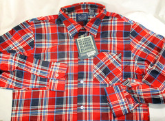 NOS Vtg 80s SEARS L/S Button Up Plaid Flannel Shirt~Mens M 15-15 1/2~Sanforized