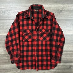 True Vintage 30s Big Yank Shirt Mens Medium Shacket Buffalo Plaid Wool Flannel