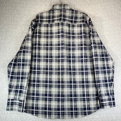 Construct Slim Fit Plaid Button Down Dress Shirt Men L Long Sleeve flip cuff