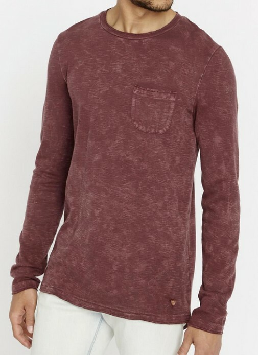 Buffalo David Bitton Kathern 100% Cotton L/S Distressed Mens XL Rouge Red NWT