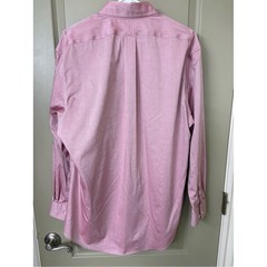 Lands’ End Men’s Light Pink Button-Down Shirt Size 17/34