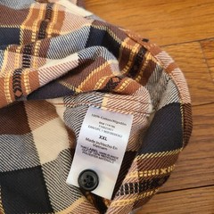 Frye Plaid Hutton Down Brown Black Cream Colored – Cotton XXL