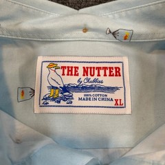 Chubbies The Nutter Light Blue Fish All Over Print Button Down Shirt Mens XL