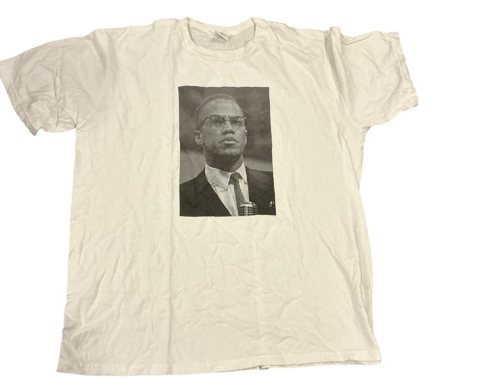 Supreme Malcom X, Roy Decarava Box Graphic Tshirt White, SIZE XL