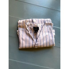 Vintage Bill Blass Black Label Men’s Single Stitch Striped Button Shirt Large