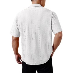 Summer Breathable Solid Button Lapel Shirt