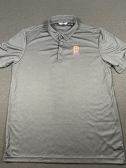TravisMathew Men’s L Black Solid Golf Polo Short Sleeve Logo (1052)