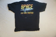 Star Trek Space – The Final Frontier Adult T-Shirt 22in ptp Black