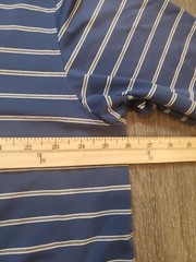 Peter Millar Summer Comfort E4 Element Mens XL Polo Shirt Golf Blue Gray Stripe