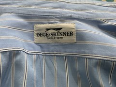 Dege & Skinner Saville Row Bespoke Button Striped Shirt 15 -38 RRP £420