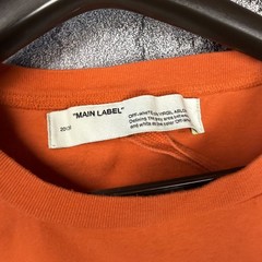 Off White Orange Embroidered Scribble Arrows Logo T-Shirt